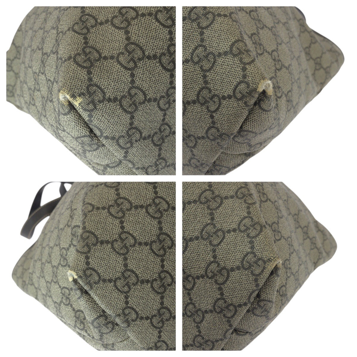23259
GUCCI グッチ ベージュ ブラウン ゴールド金具 GGスプリームキャンバス / レザー 211137 トートバッグ ショルダーバッグ レディース AB28