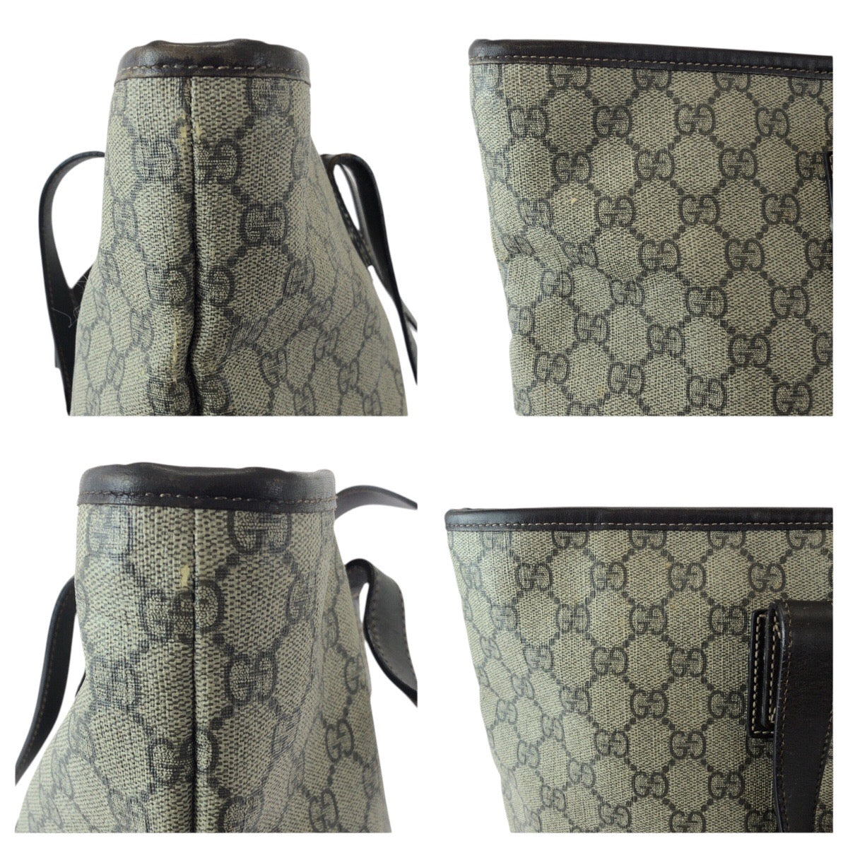 23259
GUCCI グッチ ベージュ ブラウン ゴールド金具 GGスプリームキャンバス / レザー 211137 トートバッグ ショルダーバッグ レディース AB28