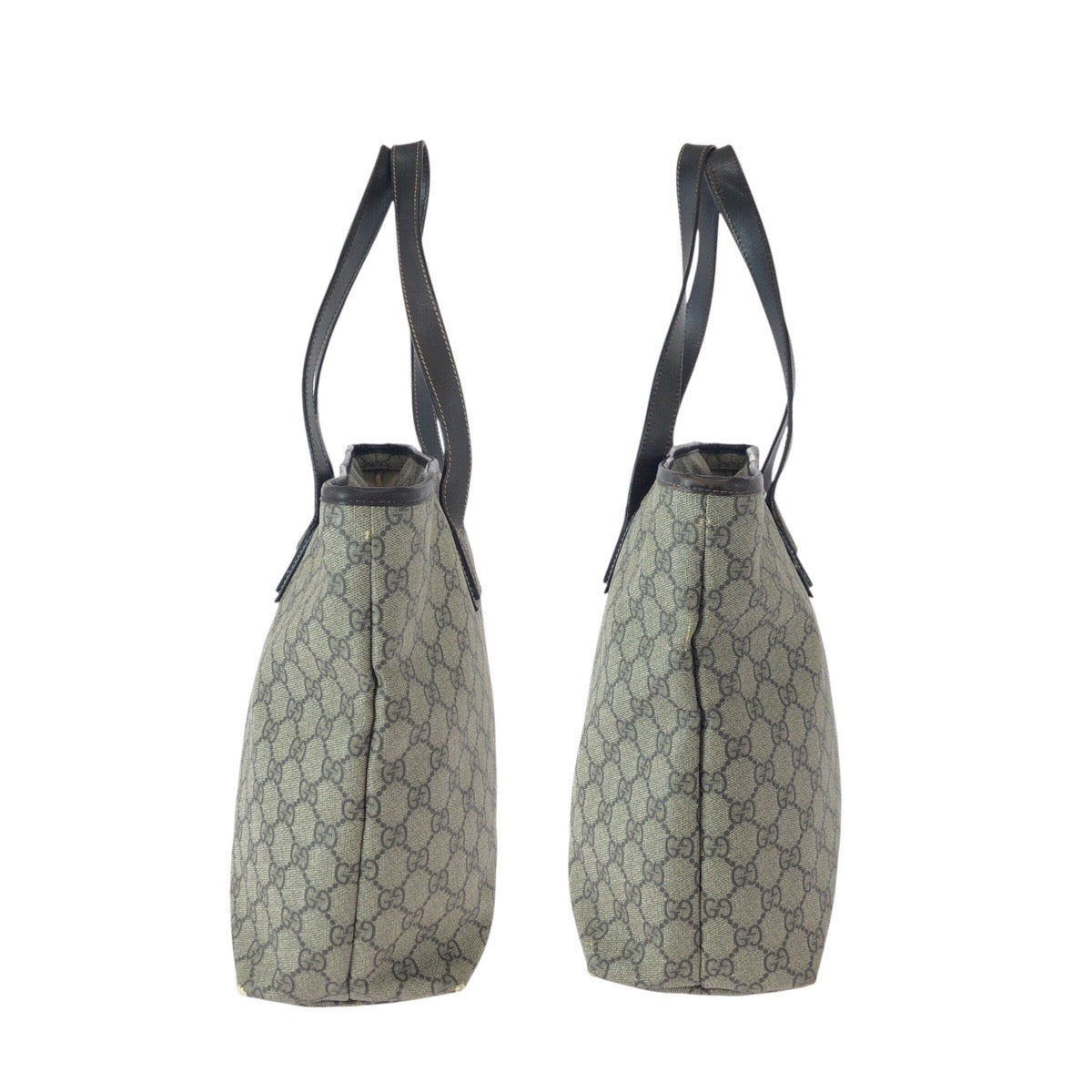 23259
GUCCI グッチ ベージュ ブラウン ゴールド金具 GGスプリームキャンバス / レザー 211137 トートバッグ ショルダーバッグ レディース AB28