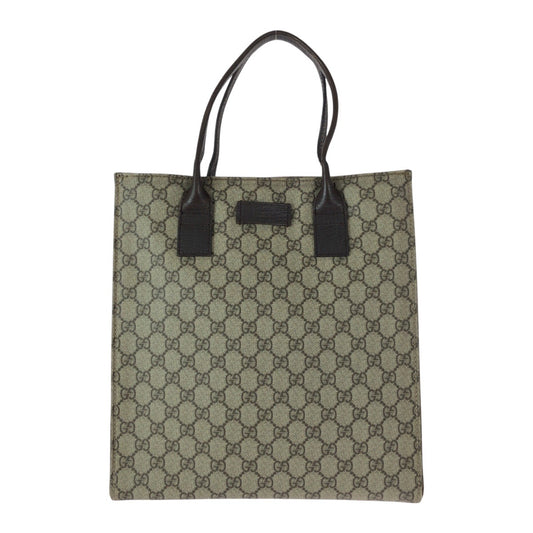 23261
GUCCI グッチ ベージュ ブラウン シルバー金具 GGスプリームキャンバス / レザー 91249 トートバッグ ハンドバッグ レディース ABP35