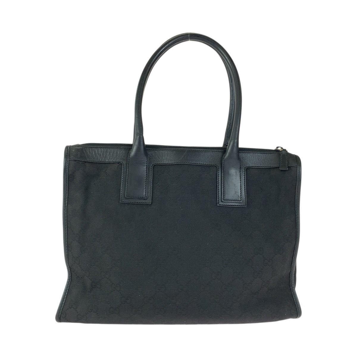 23264
GUCCI グッチ ブラック 黒 シルバー金具 GGキャンバス / レザー 000 0854 トートバッグ ハンドバッグ レディース ABP35