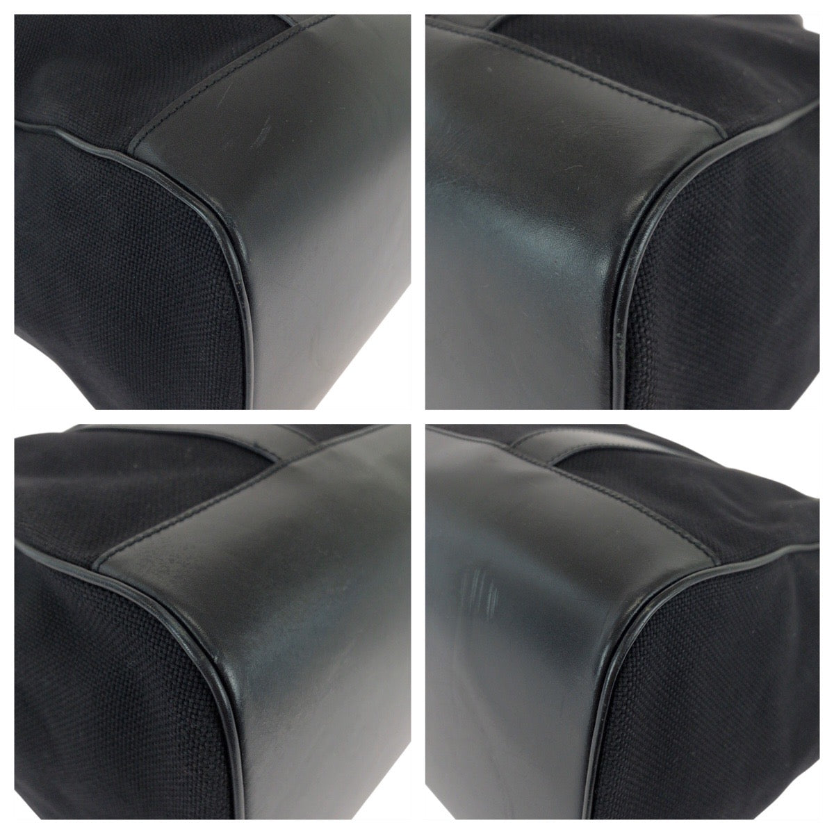 23267
GUCCI グッチ ブラック 黒 シルバー金具 キャンバス / レザー 91384 トートバッグ ビジネスバッグ ショルダーバッグ メンズ ABP42