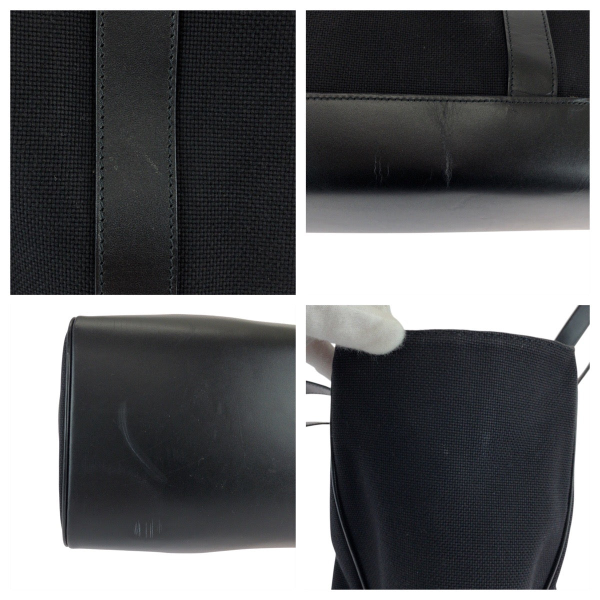 23267
GUCCI グッチ ブラック 黒 シルバー金具 キャンバス / レザー 91384 トートバッグ ビジネスバッグ ショルダーバッグ メンズ ABP42