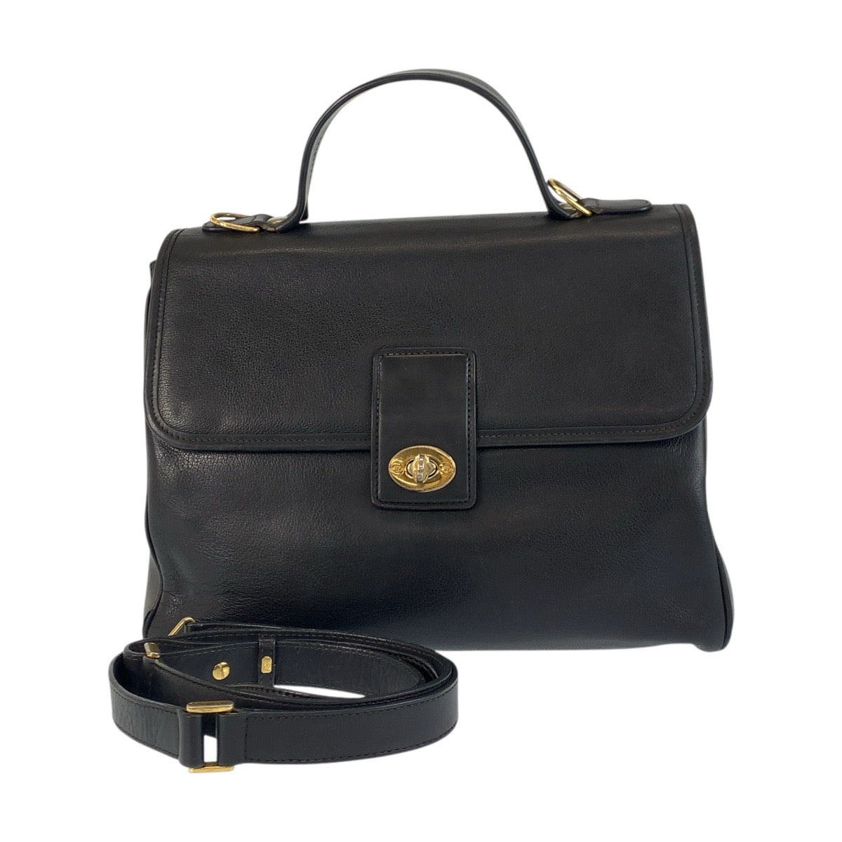 23268
GUCCI グッチ ヴィンテージ オールドグッチ ブラック 黒 ゴールド金具 レザー 000 33 0274 ハンドバッグ ショルダーバッグ 2way レディース ABP35