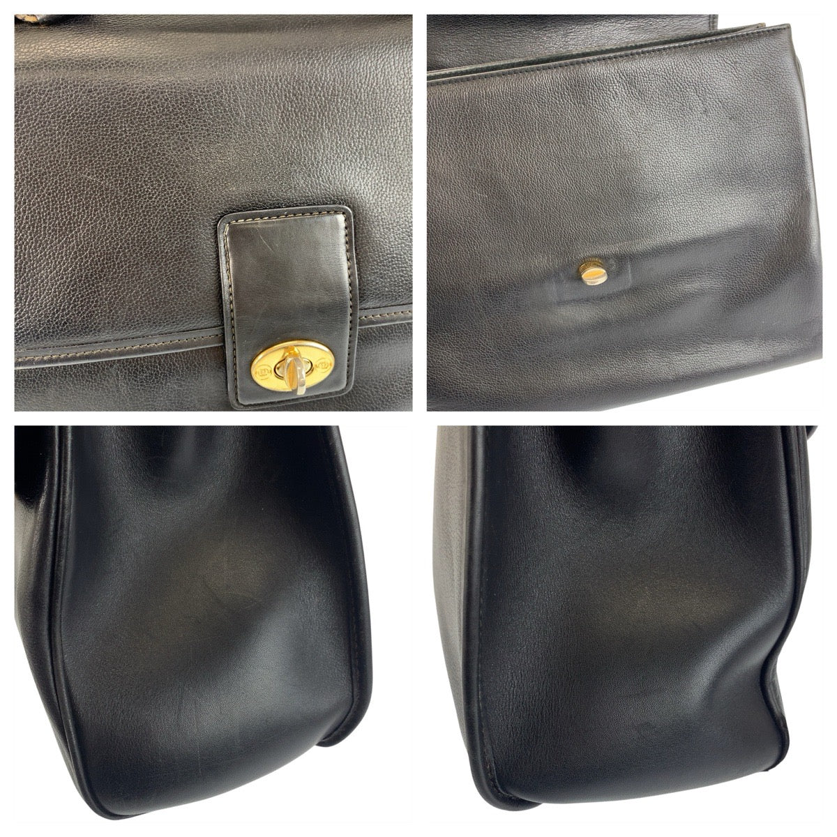 23268
GUCCI グッチ ヴィンテージ オールドグッチ ブラック 黒 ゴールド金具 レザー 000 33 0274 ハンドバッグ ショルダーバッグ 2way レディース ABP35