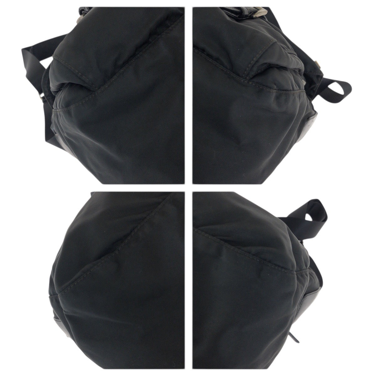 23269
PRADA プラダ テスート 三角ロゴプレート ブラック 黒 シルバー金具 ナイロン / レザー ショルダーバッグ メッセンジャーバッグ メンズ ABP42