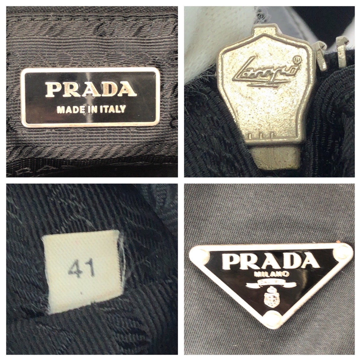23269
PRADA プラダ テスート 三角ロゴプレート ブラック 黒 シルバー金具 ナイロン / レザー ショルダーバッグ メッセンジャーバッグ メンズ ABP42