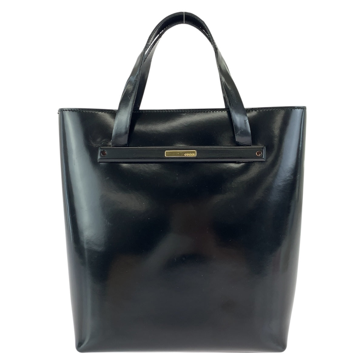 23271
GUCCI グッチ ヴィンテージ ブラック 黒 ゴールド金具 エナメル 000 2058 0558 0 ハンドバッグ レディース AB35