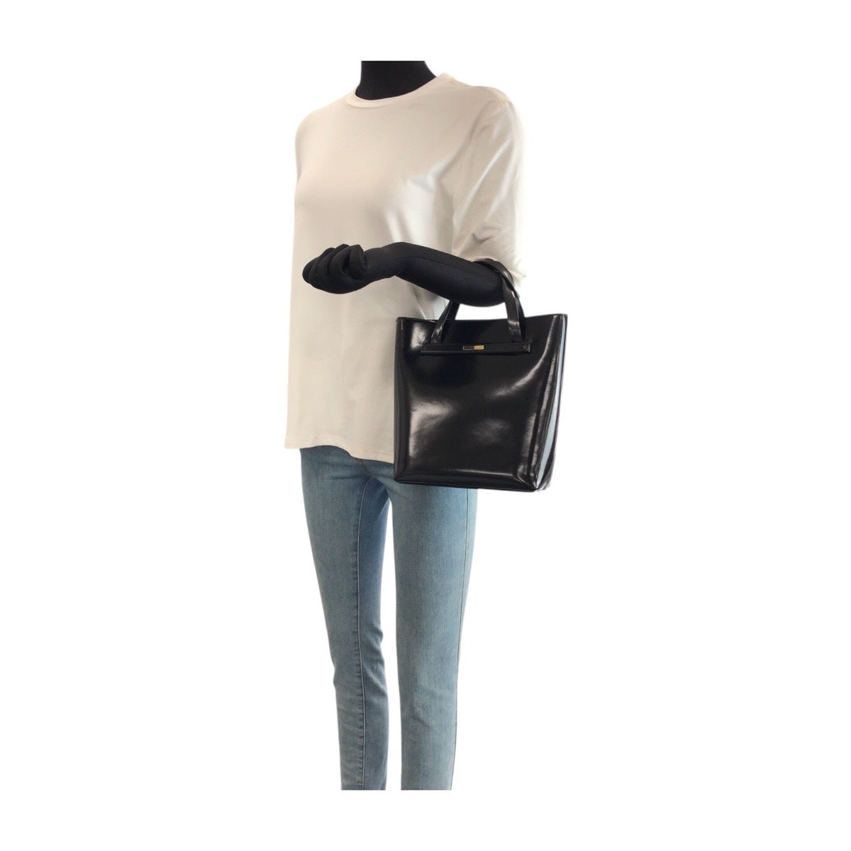 23271
GUCCI グッチ ヴィンテージ ブラック 黒 ゴールド金具 エナメル 000 2058 0558 0 ハンドバッグ レディース AB35