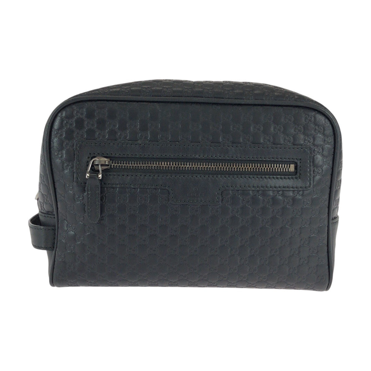 23275
GUCCI グッチ マイクログッチシマ ブラック 黒 シルバー金具 レザー 419775 クラッチバッグ セカンドバッグ メンズ AB28
