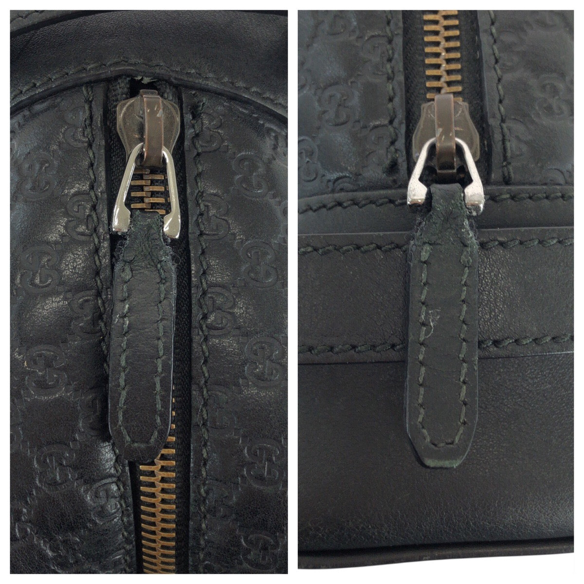 23275
GUCCI グッチ マイクログッチシマ ブラック 黒 シルバー金具 レザー 419775 クラッチバッグ セカンドバッグ メンズ AB28