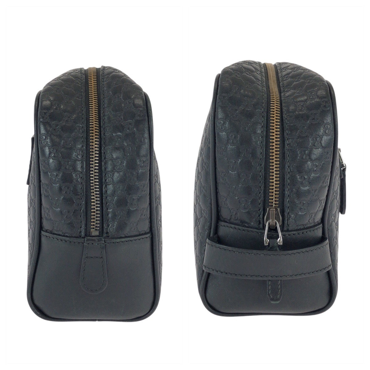 23275
GUCCI グッチ マイクログッチシマ ブラック 黒 シルバー金具 レザー 419775 クラッチバッグ セカンドバッグ メンズ AB28