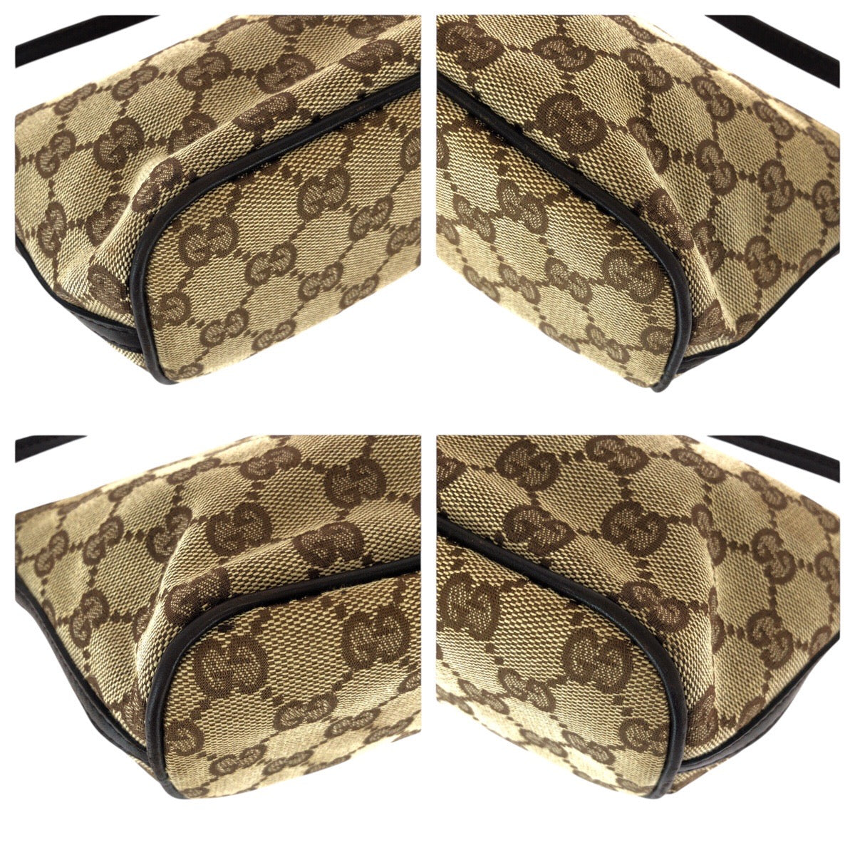 23276
GUCCI グッチ ベージュ ブラウン シルバー金具 GGキャンバス / レザー 07193 ハンドバッグ アクセサリーポーチ レディース AB21