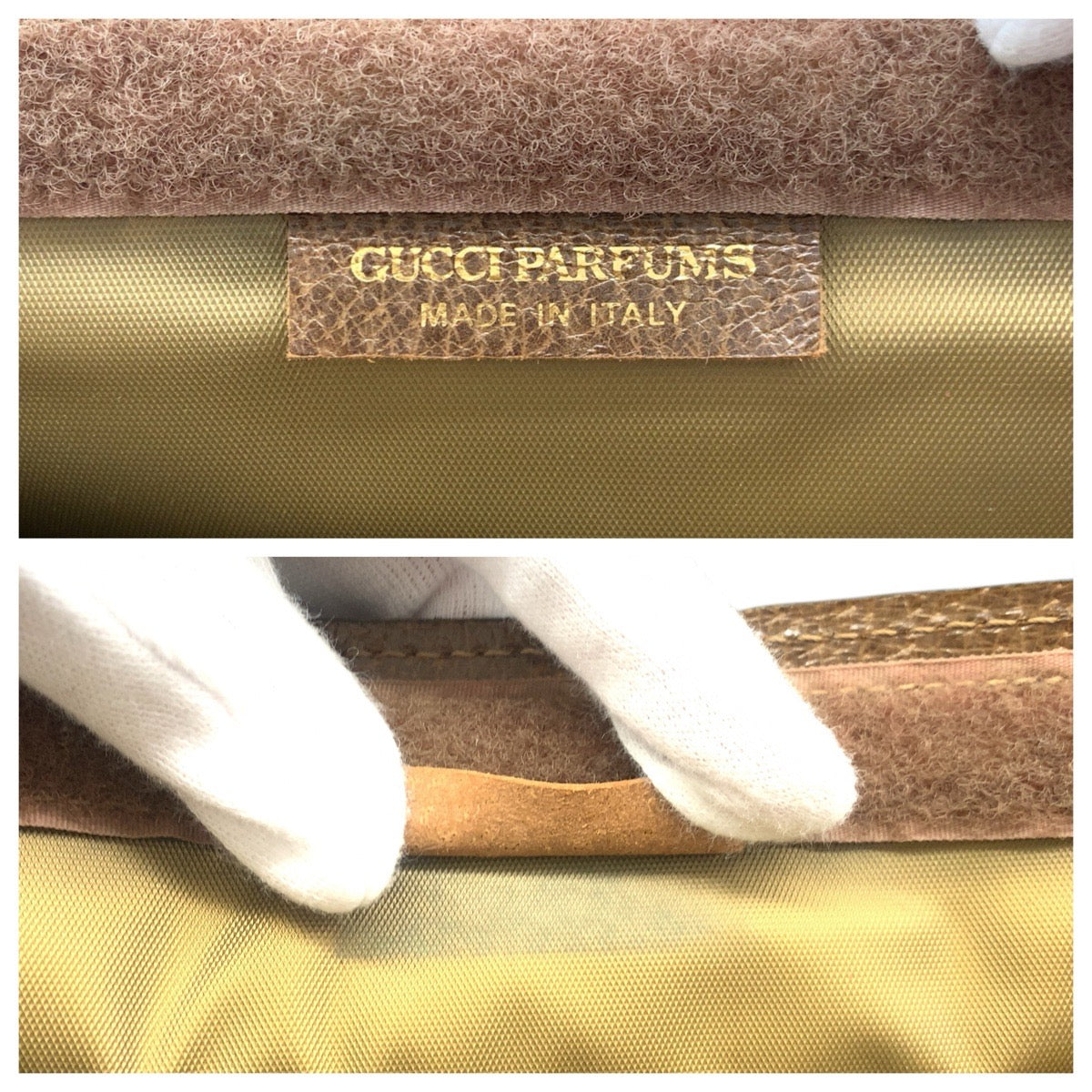23279
GUCCI グッチ ヴィンテージ オールドグッチ シェリーライン ベージュ ブラウン GGスプリームキャンバス / レザー クラッチバッグ セカンドバッグ メンズ AB28