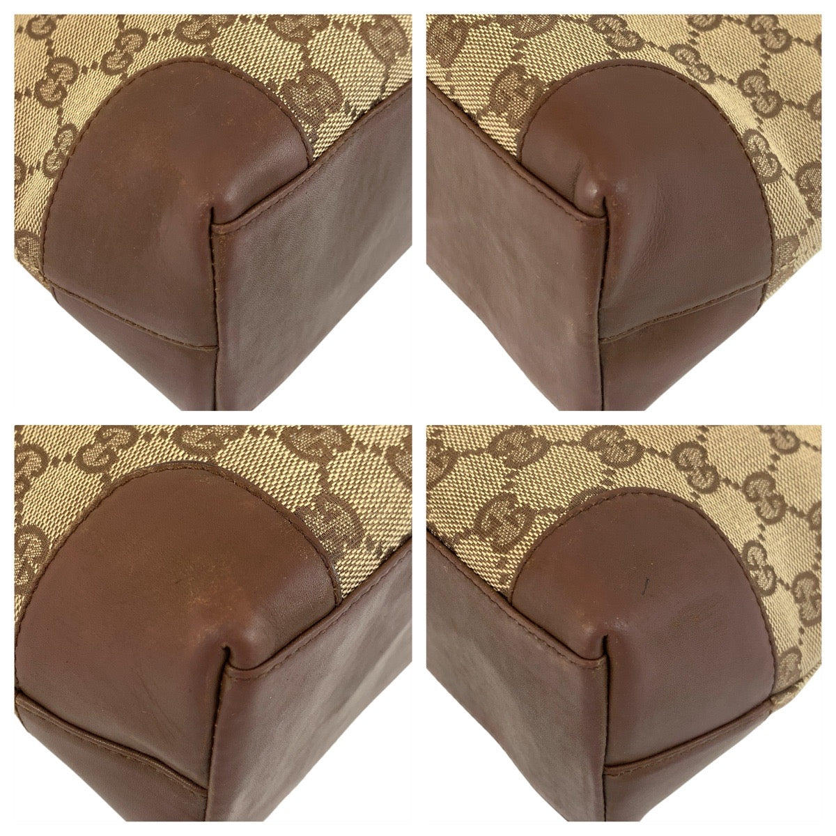 23280
GUCCI Beige Brown GG Canvas / Leather 33890 Tote Bag Shoulder Bag Women's ABP35