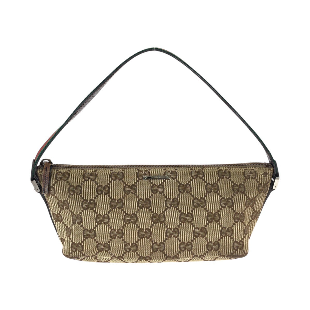 23283
GUCCI グッチ シェリーライン ベージュ シルバー金具 GGキャンバス / レザー 141809 ハンドバッグ アクセサリーポーチ レディース AB28