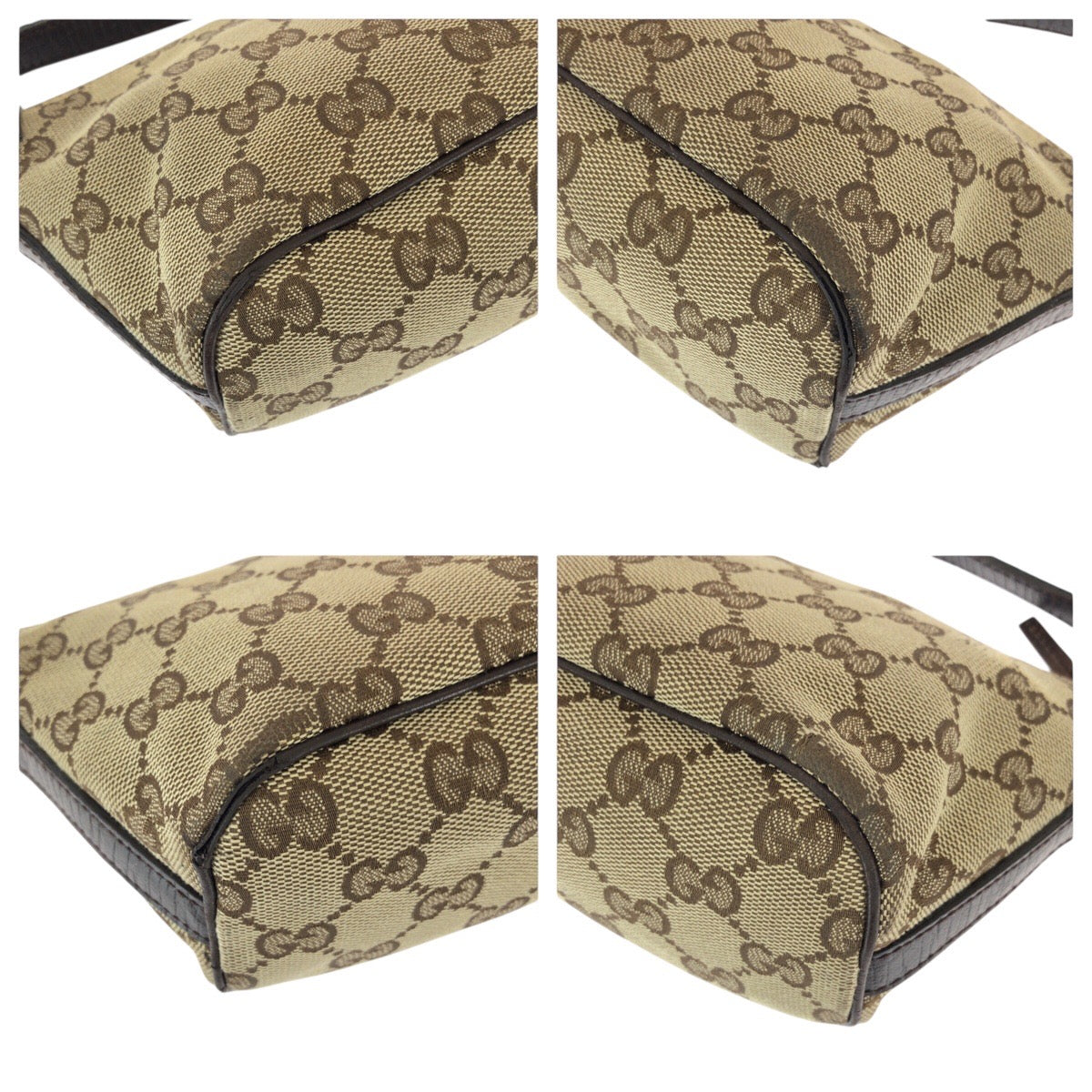 23283
GUCCI グッチ シェリーライン ベージュ シルバー金具 GGキャンバス / レザー 141809 ハンドバッグ アクセサリーポーチ レディース AB28