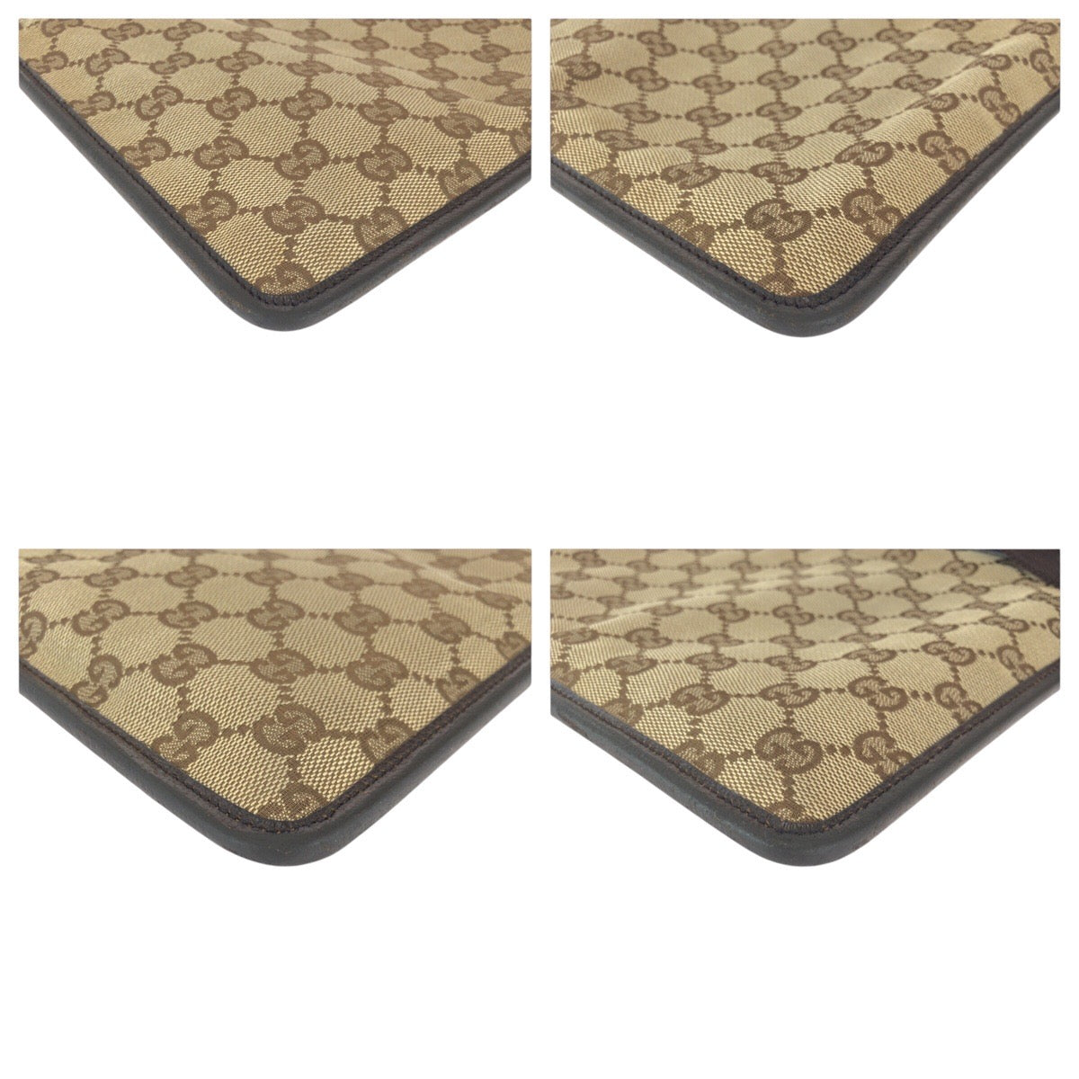 23285
GUCCI グッチ ブラウン ベージュ シルバー金具 GGキャンバス / レザー 27639 ショルダーバッグ ポシェット レディース ABP35