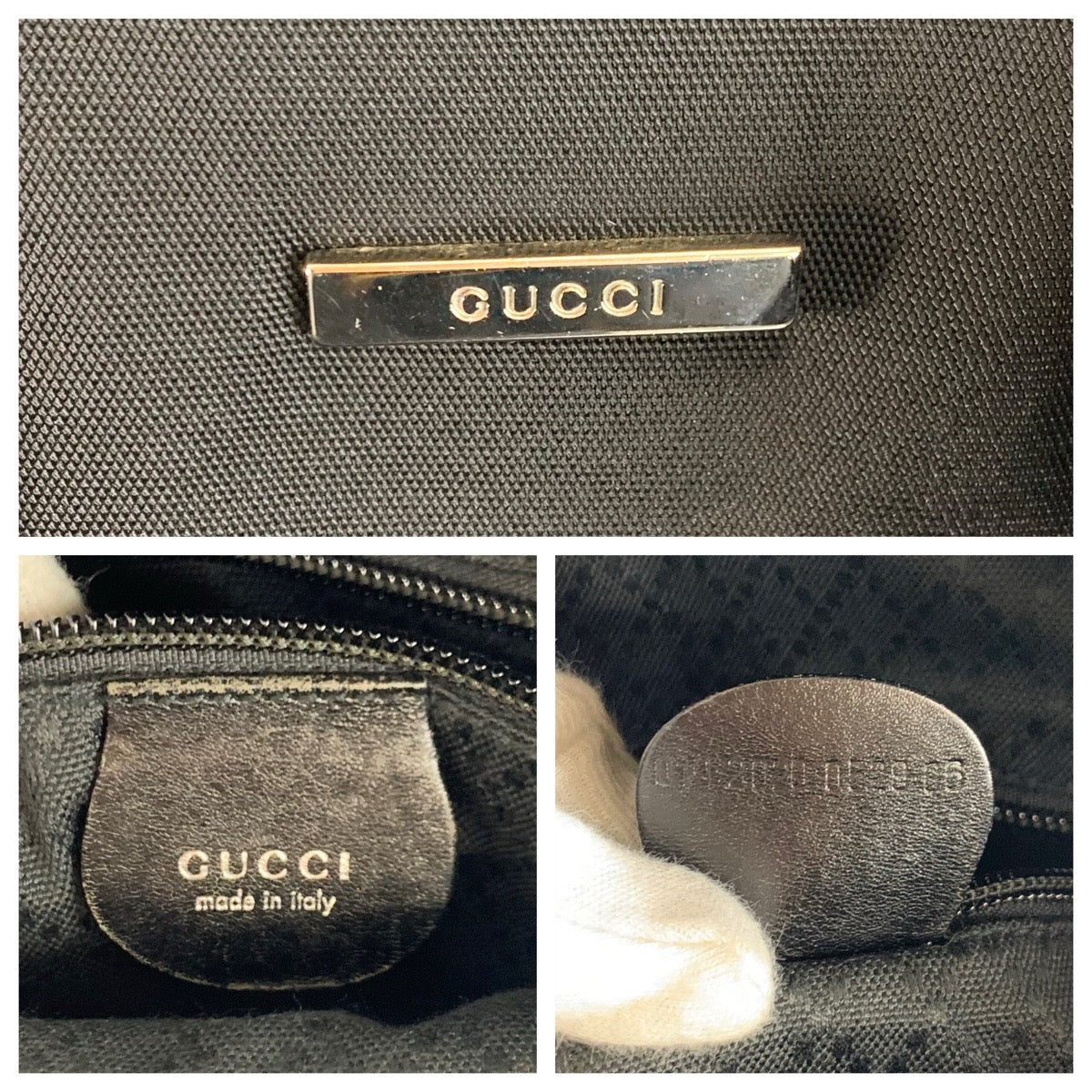 23286
GUCCI グッチ ブラック 黒 ナイロン / レザー 019 2020 0528 06 トートバッグ ハンドバッグ レディース ABP35