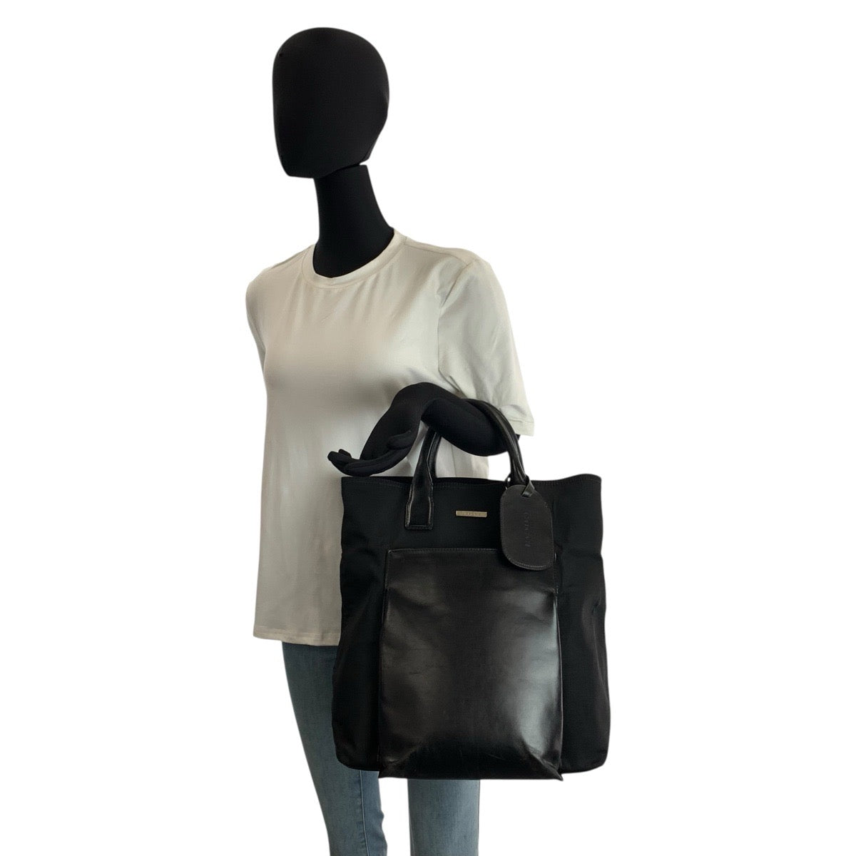 23286
GUCCI グッチ ブラック 黒 ナイロン / レザー 019 2020 0528 06 トートバッグ ハンドバッグ レディース ABP35