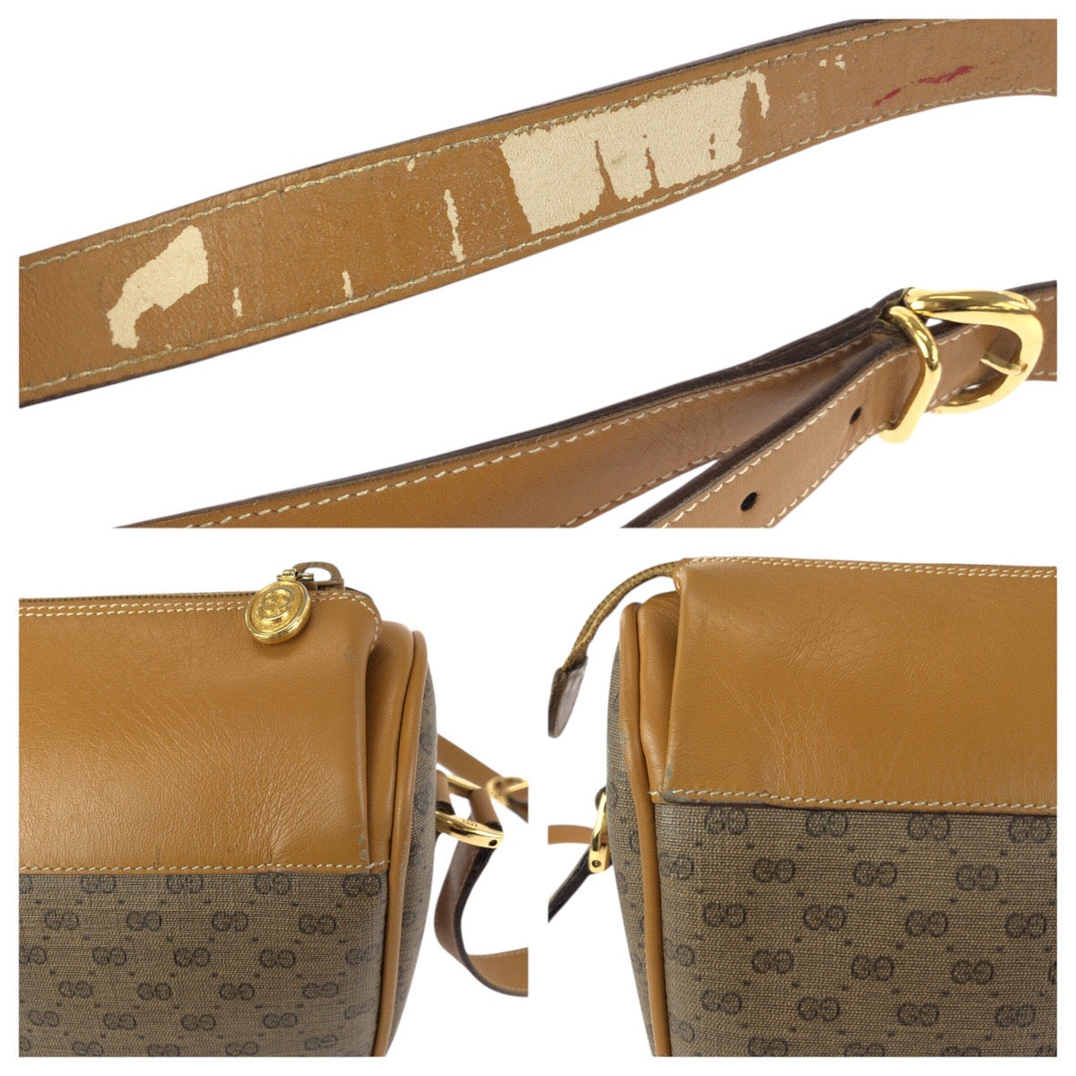23287
GUCCI グッチ ヴィンテージ オールドグッチ シェリーライン マイクロGG ブラウン ゴールド金具 GGスプリームキャンバス / レザー 001.58.0918 ショルダーバッグ レディース ABP42