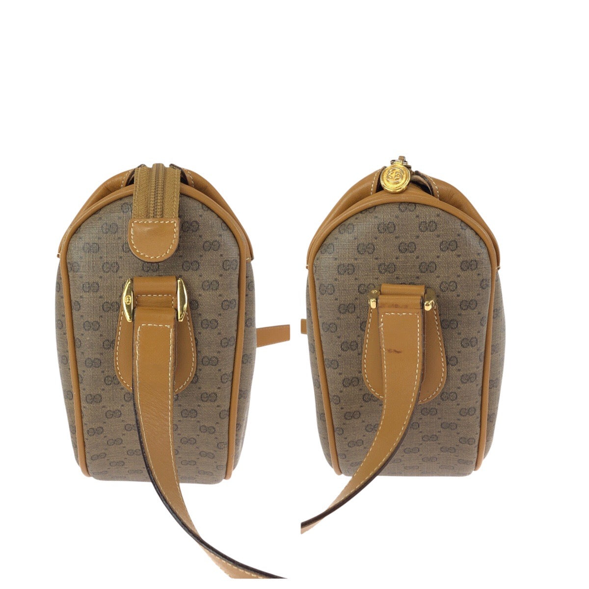23287
GUCCI グッチ ヴィンテージ オールドグッチ シェリーライン マイクロGG ブラウン ゴールド金具 GGスプリームキャンバス / レザー 001.58.0918 ショルダーバッグ レディース ABP42