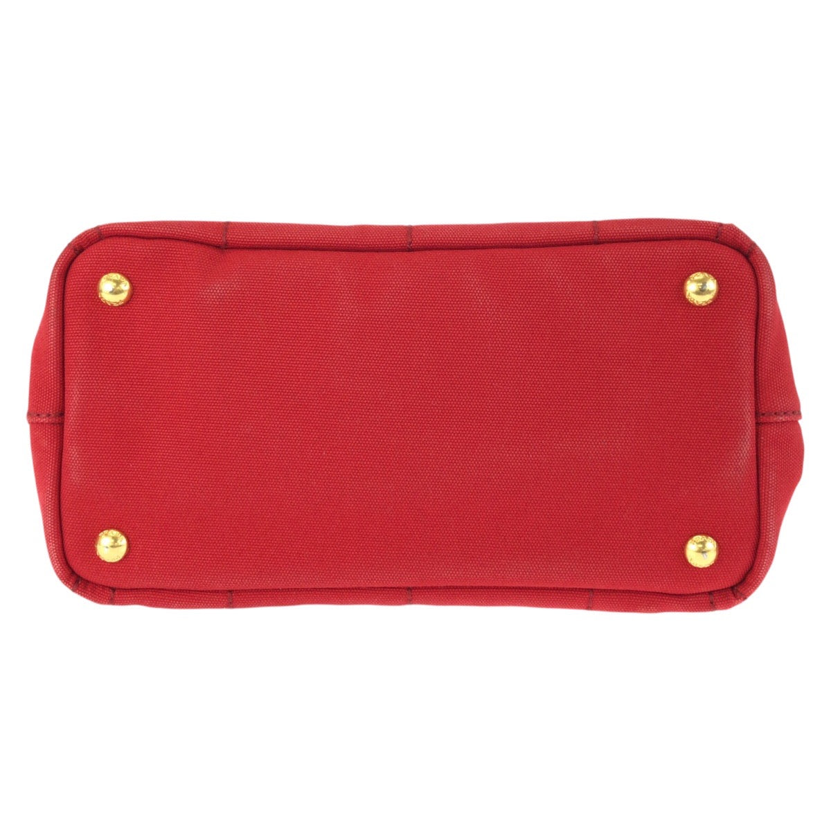 23289
PRADA プラダ カナパ レッド ゴールド金具 キャンバス トートバッグ ハンドバッグ レディース AB38