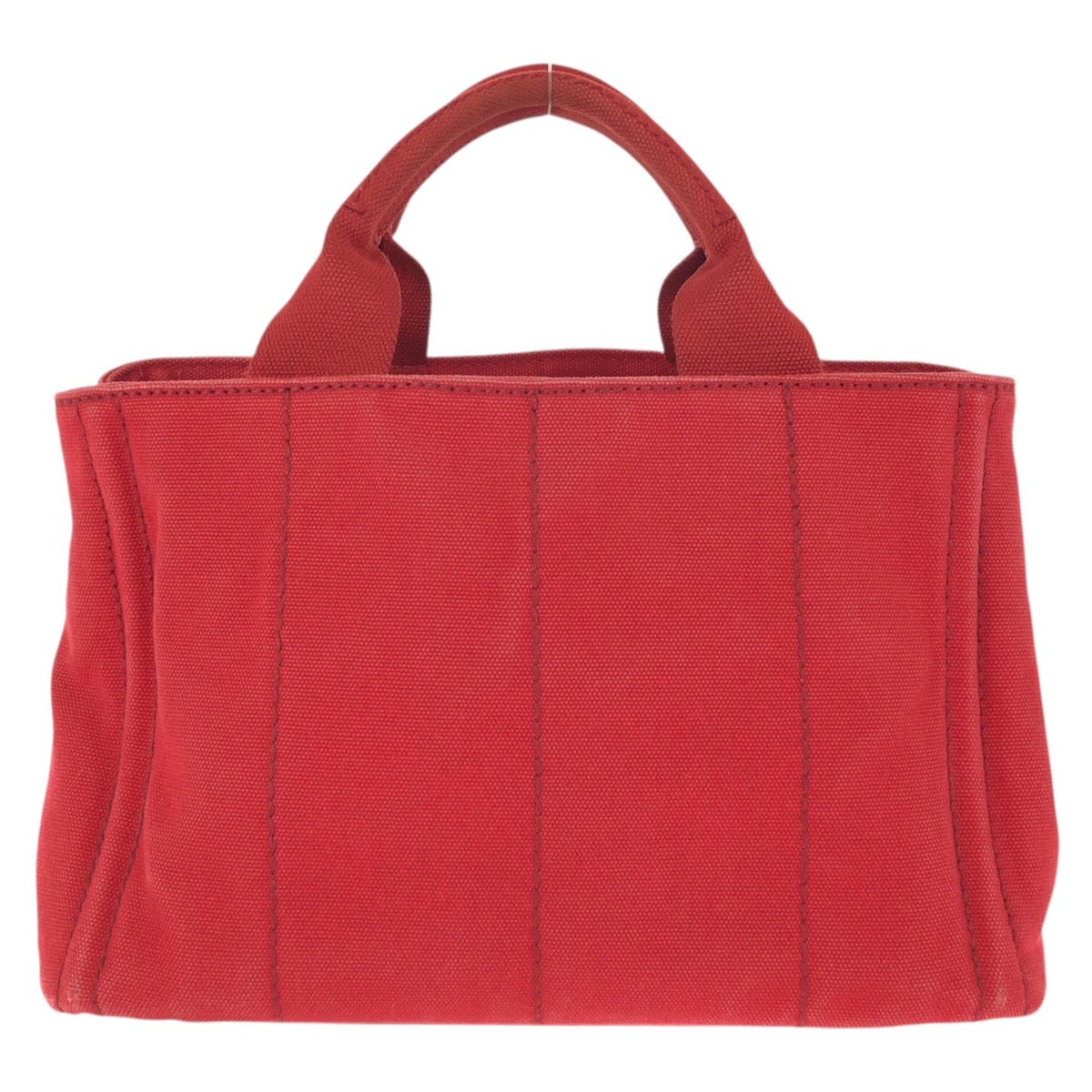 23289
PRADA プラダ カナパ レッド ゴールド金具 キャンバス トートバッグ ハンドバッグ レディース AB38
