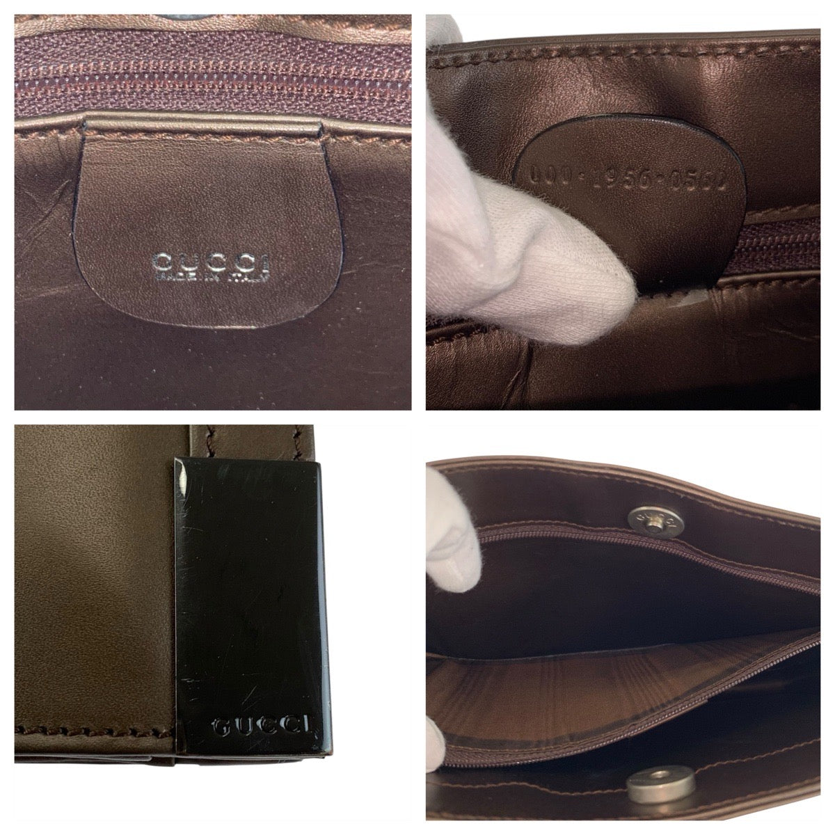 23291
GUCCI グッチ メタリックブラウン レザー 000 1956 0560 ショルダーバッグ トートバッグ レディース A42