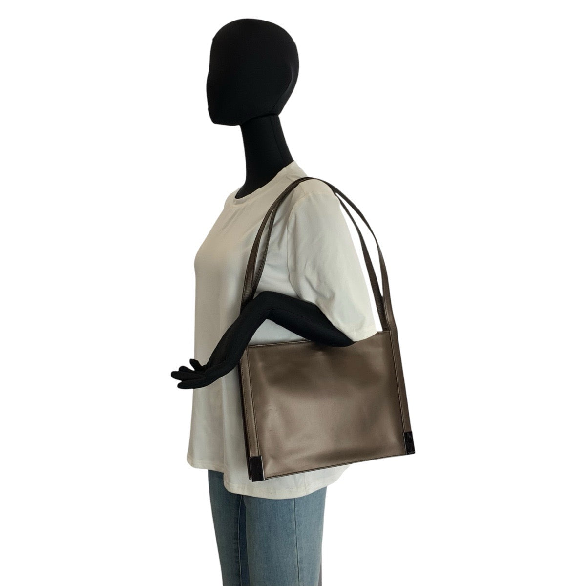 23291
GUCCI グッチ メタリックブラウン レザー 000 1956 0560 ショルダーバッグ トートバッグ レディース A42