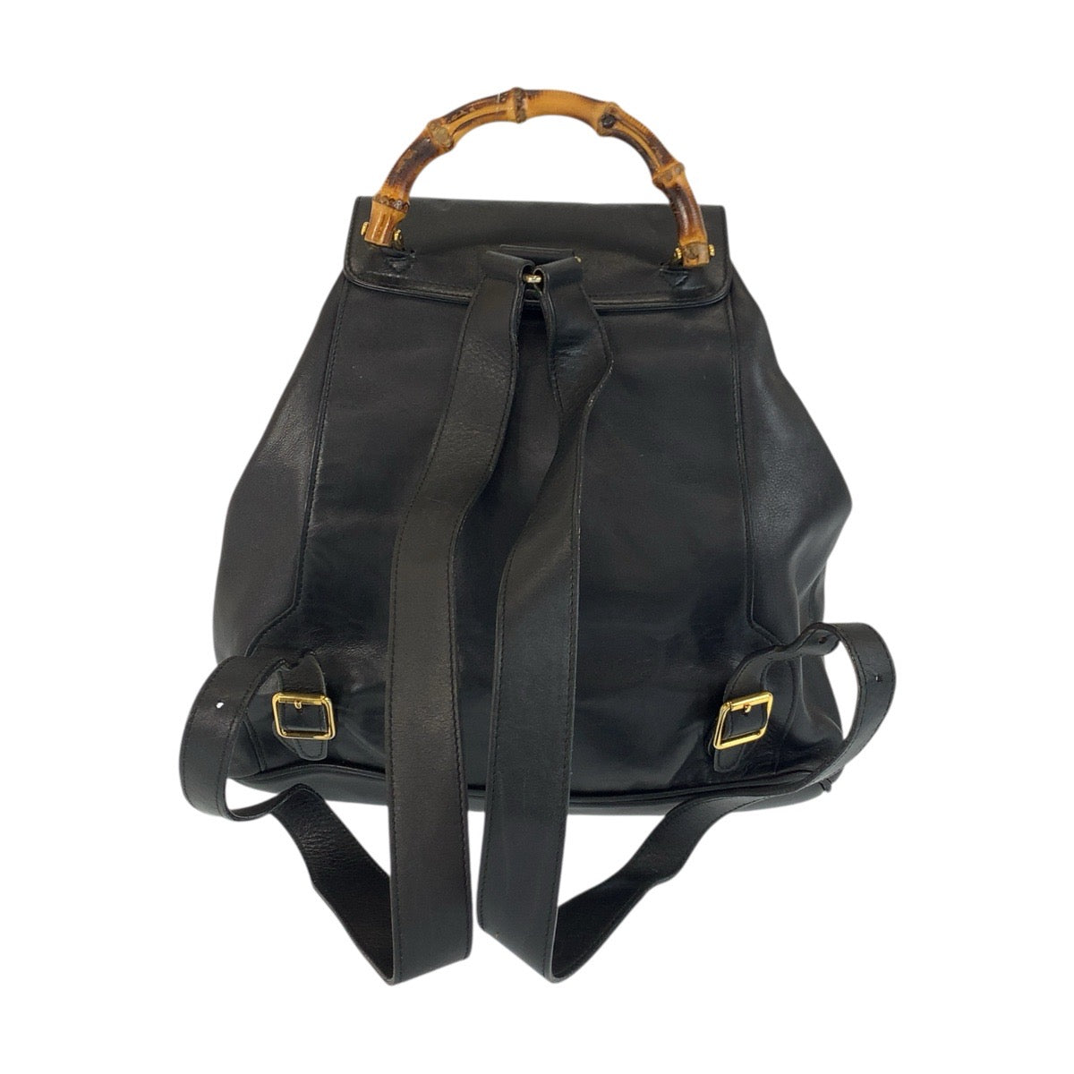 23294
GUCCI グッチ バンブー ブラック 黒 ゴールド金具 レザー 003 2058 0016 バックパック リュックサック レディース ABP42