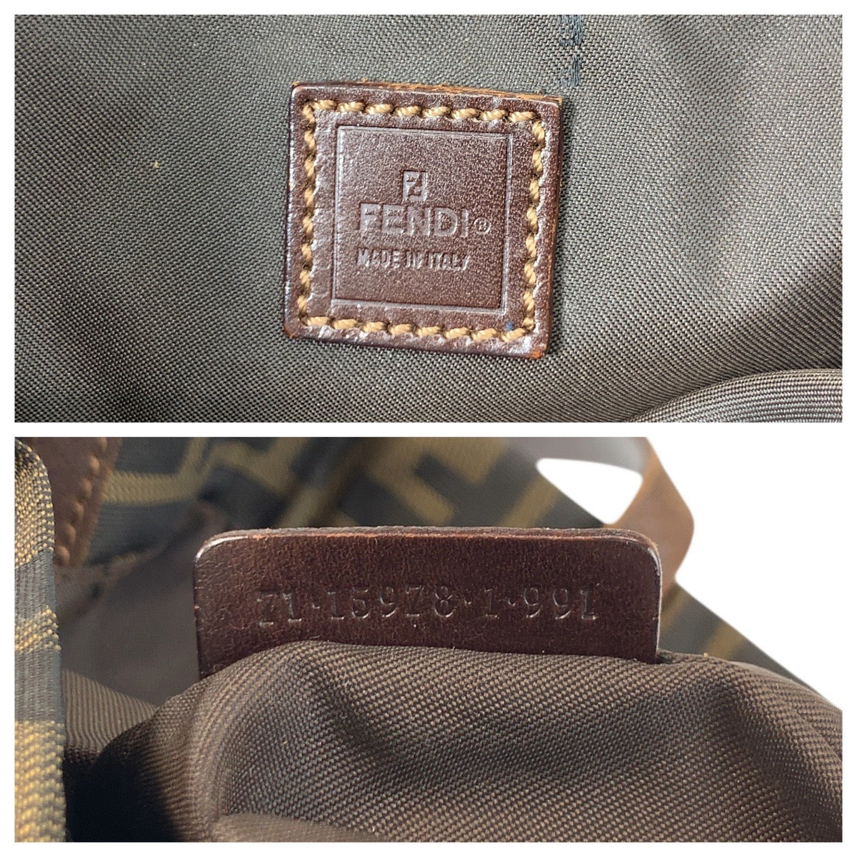 23295
FENDI フェンディ ヴィンテージ ズッカ ブラウン キャンバス / レザー 71 15978 1 991 トートバッグ ショルダーバッグ レディース A42