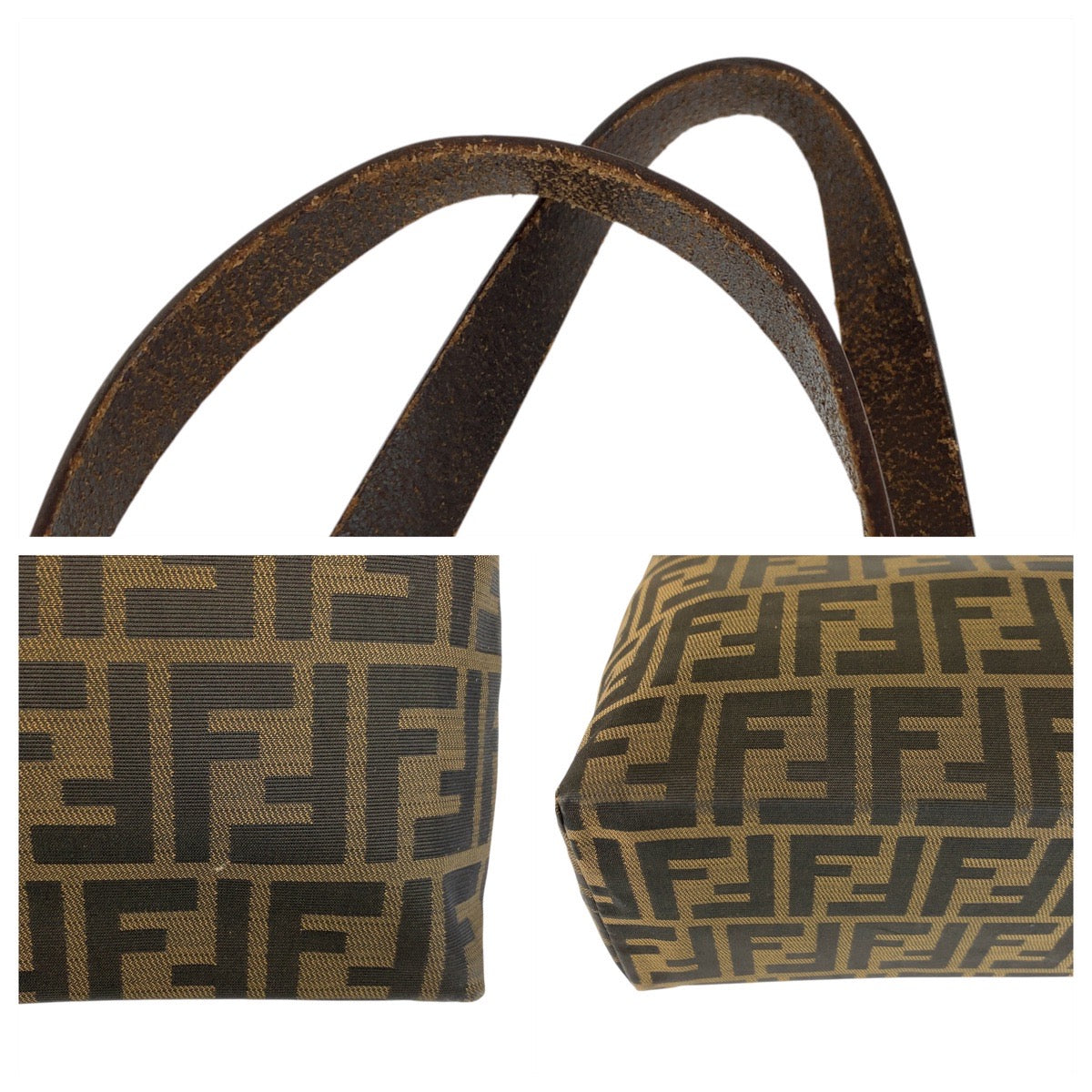 23295
FENDI フェンディ ヴィンテージ ズッカ ブラウン キャンバス / レザー 71 15978 1 991 トートバッグ ショルダーバッグ レディース A42