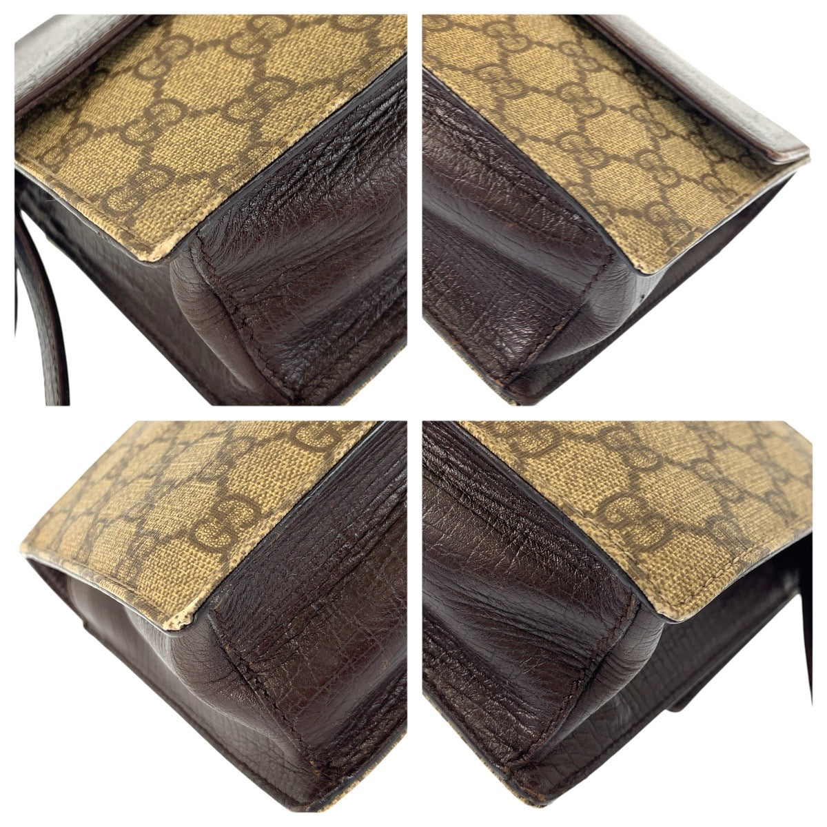 23296
GUCCI グッチ ブラウン ベージュ シルバー金具 GGスプリームキャンバス / レザー 131213 クラッチバッグ セカンドバッグ メンズ AB28
