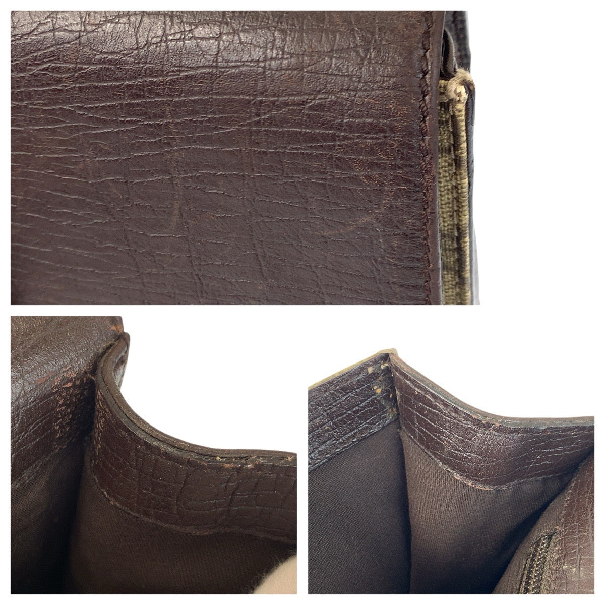 23296
GUCCI グッチ ブラウン ベージュ シルバー金具 GGスプリームキャンバス / レザー 131213 クラッチバッグ セカンドバッグ メンズ AB28