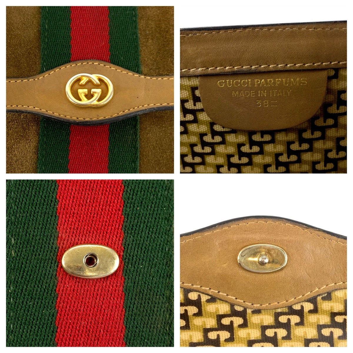 23297
GUCCI グッチ ヴィンテージ シェリーライン オールドグッチ ブラウン キャメル ゴールド金具 レザー 38 ショルダーバッグ メッセンジャーバッグ レディース AB42