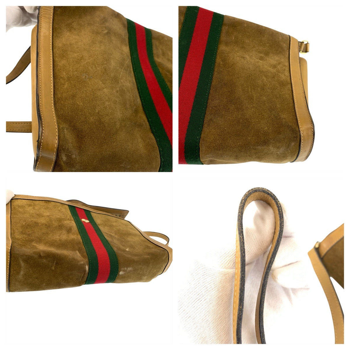 23297
GUCCI グッチ ヴィンテージ シェリーライン オールドグッチ ブラウン キャメル ゴールド金具 レザー 38 ショルダーバッグ メッセンジャーバッグ レディース AB42