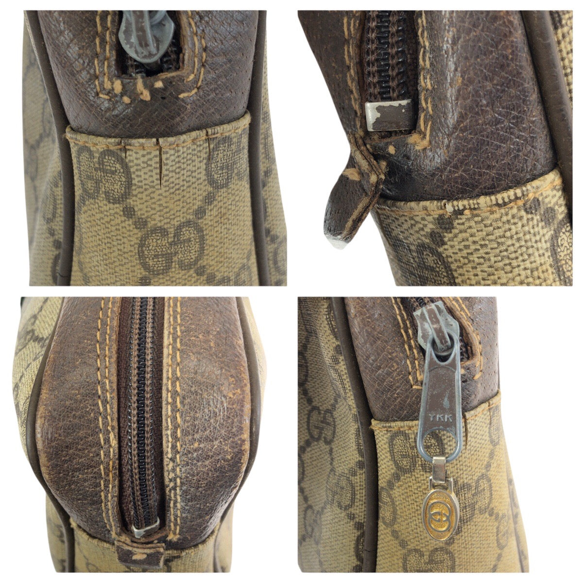23300
GUCCI グッチ ヴィンテージ シェリーライン オールドグッチ ベージュ ブラウン ゴールド金具 GGスプリームキャンバス 010.378 クラッチバッグ セカンドバッグ メンズ AB16