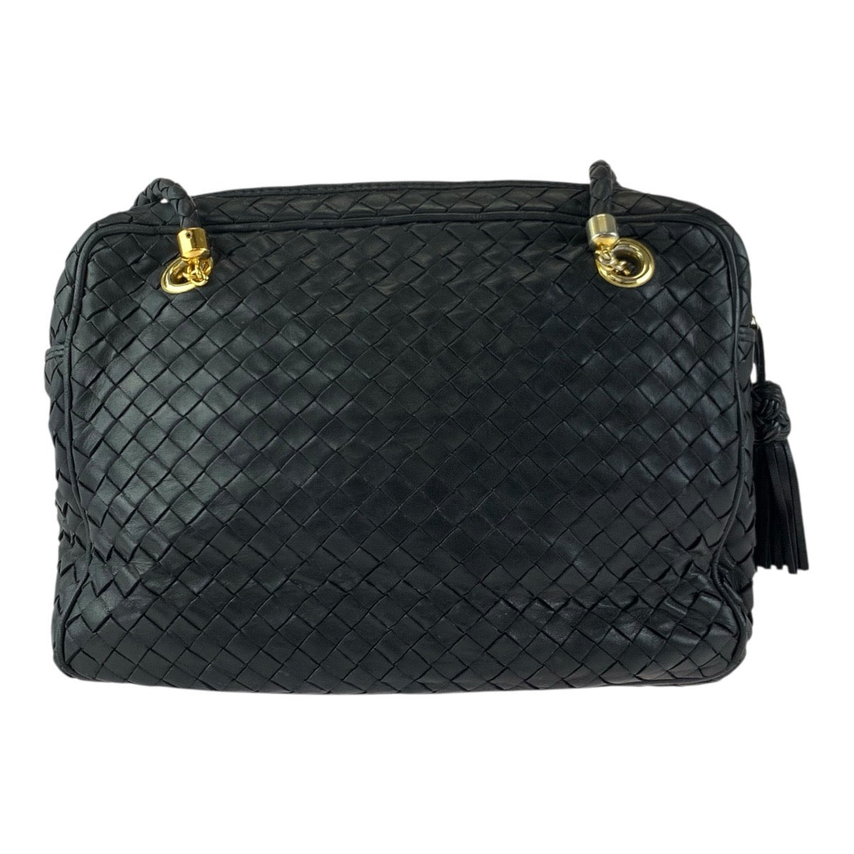 23302
BOTTEGAVENETA ボッテガヴェネタ イントレチャート ブラック 黒 ゴールド金具 レザー 9G00005032G510 ショルダーバッグ レディース ABP52