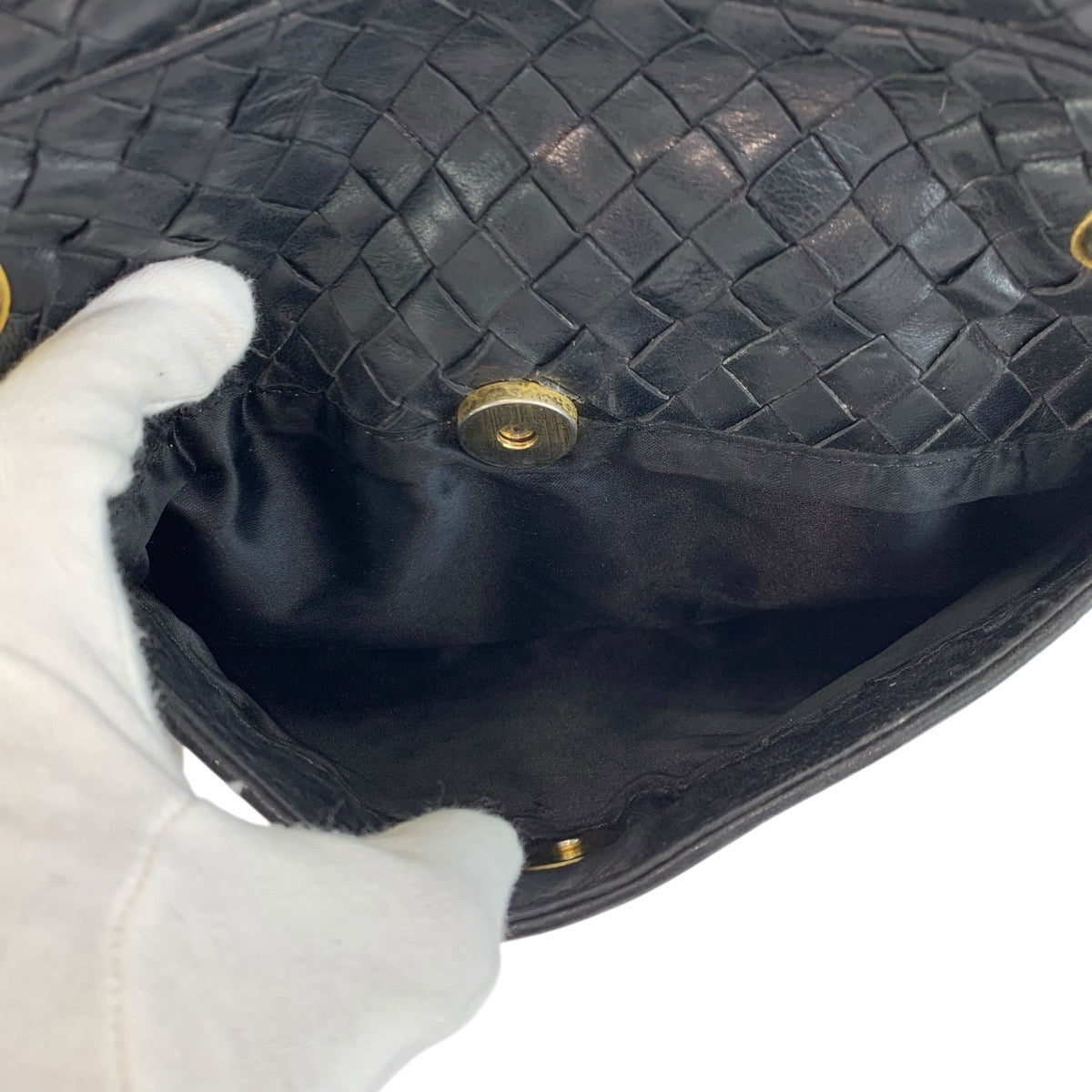 23302
BOTTEGAVENETA ボッテガヴェネタ イントレチャート ブラック 黒 ゴールド金具 レザー 9G00005032G510 ショルダーバッグ レディース ABP52