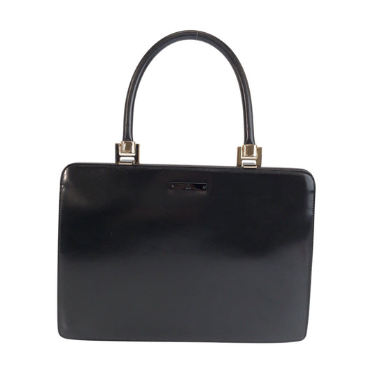 23303
GUCCI グッチ ブラック 黒 シルバー金具 レザー 0014220 ハンドバッグ バニティバッグ レディース A42