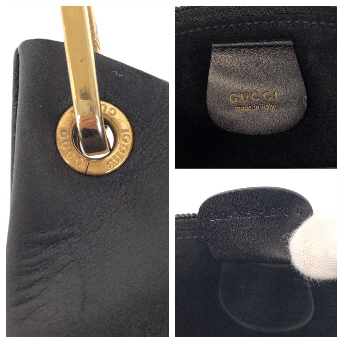 23304
GUCCI グッチ バンブー ブラック 黒 ゴールド金具 レザー 001 2058 1880 0 ショルダーバッグ ハンドバッグ レディース ABP28