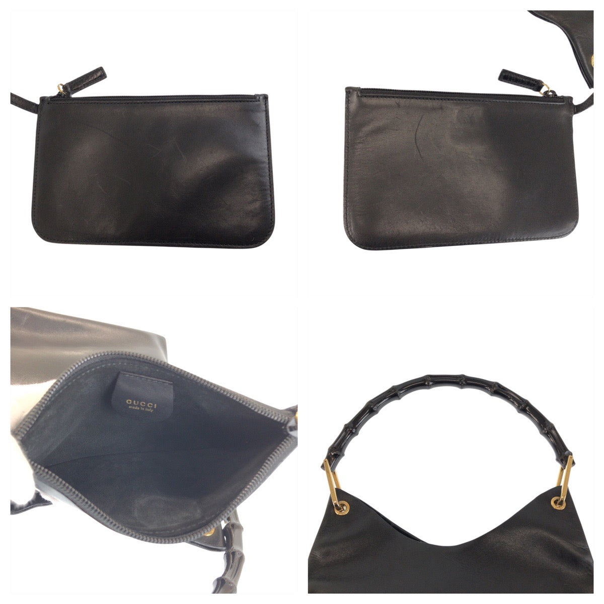 23304
GUCCI グッチ バンブー ブラック 黒 ゴールド金具 レザー 001 2058 1880 0 ショルダーバッグ ハンドバッグ レディース ABP28