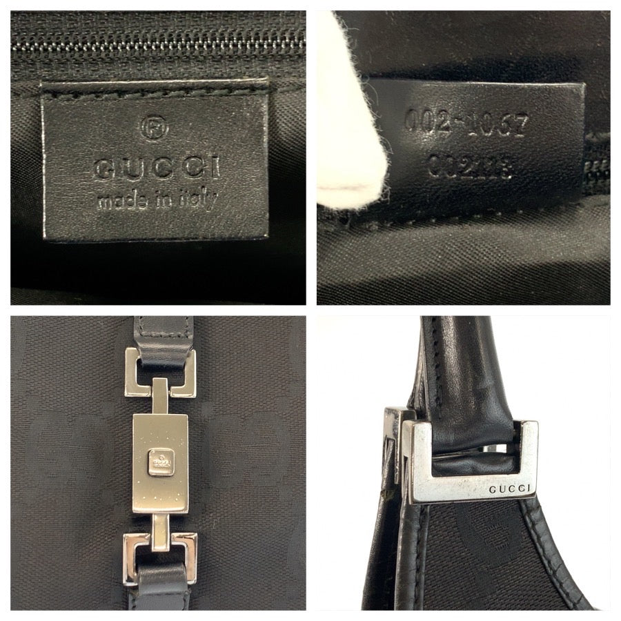 23308
GUCCI グッチ ジャッキー ジャンボGG ブラック 黒 GGキャンバス / レザー 002 1067 ハンドバッグ レディース AB28