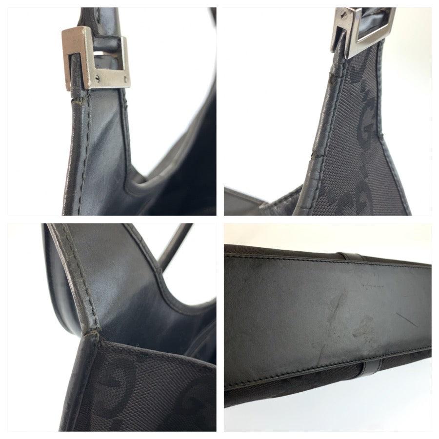 23308
GUCCI グッチ ジャッキー ジャンボGG ブラック 黒 GGキャンバス / レザー 002 1067 ハンドバッグ レディース AB28