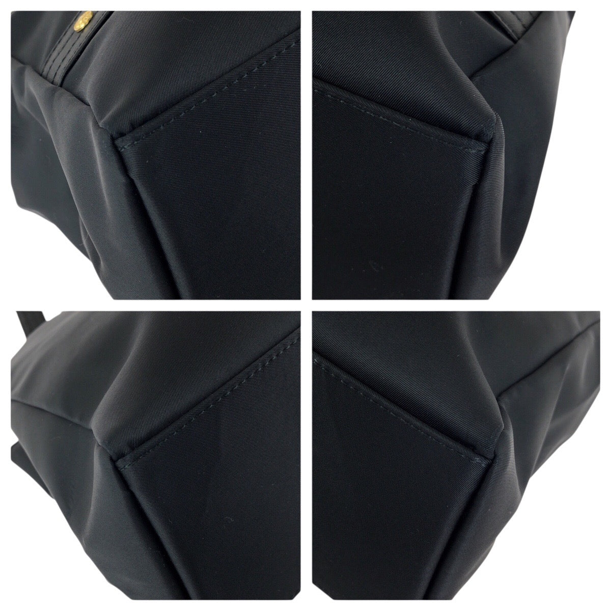 23310
VERSACE ヴェルサーチ ヴィンテージ サンバースト ブラック 黒 ゴールド金具 ナイロン / レザー ショルダーバッグ トートバッグ レディース ABP42