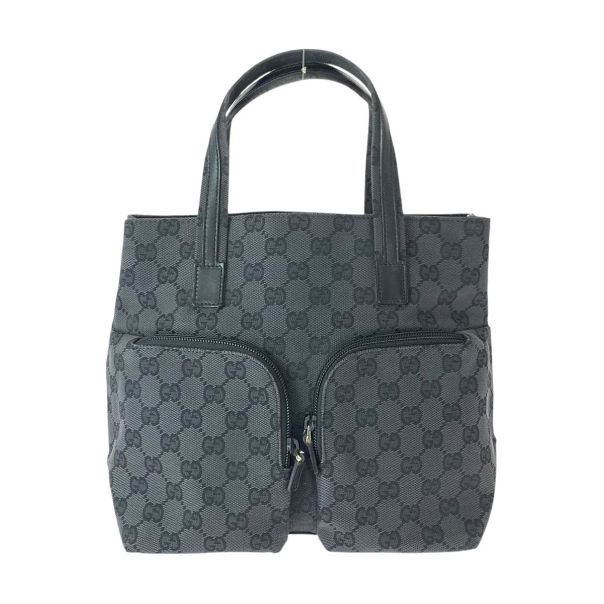 23311
GUCCI グッチ ブラック 黒 シルバー金具 GGキャンバス / レザー 002 1080 002 058 ハンドバッグ トートバッグ レディース AB28