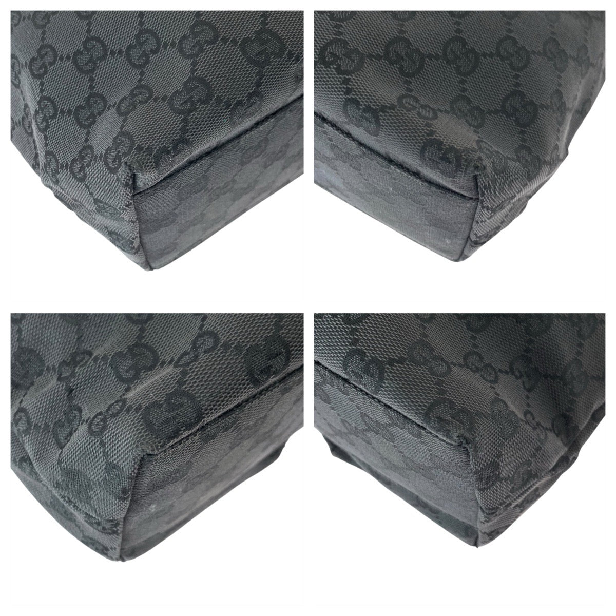 23311
GUCCI グッチ ブラック 黒 シルバー金具 GGキャンバス / レザー 002 1080 002 058 ハンドバッグ トートバッグ レディース AB28
