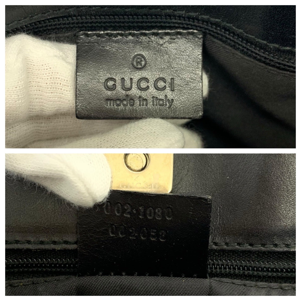 23311
GUCCI グッチ ブラック 黒 シルバー金具 GGキャンバス / レザー 002 1080 002 058 ハンドバッグ トートバッグ レディース AB28