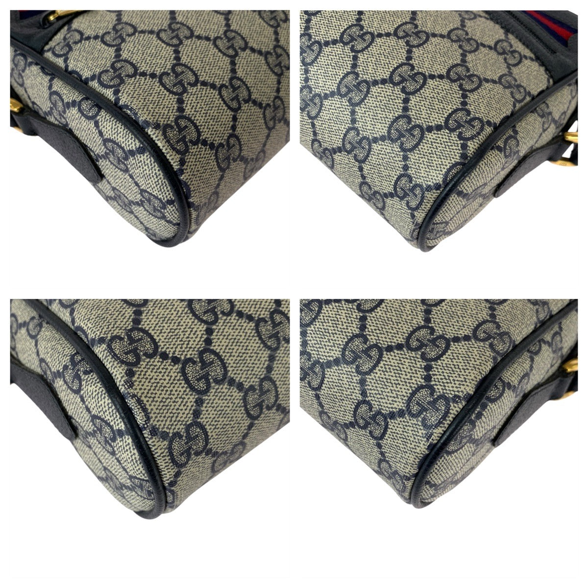 23314
GUCCI グッチ ヴィンテージ シェリーライン オールドグッチ ネイビー ベージュ ゴールド金具 GGスプリームキャンバス / レザー 119 02 087 ショルダーバッグ ポシェット レディース AB35